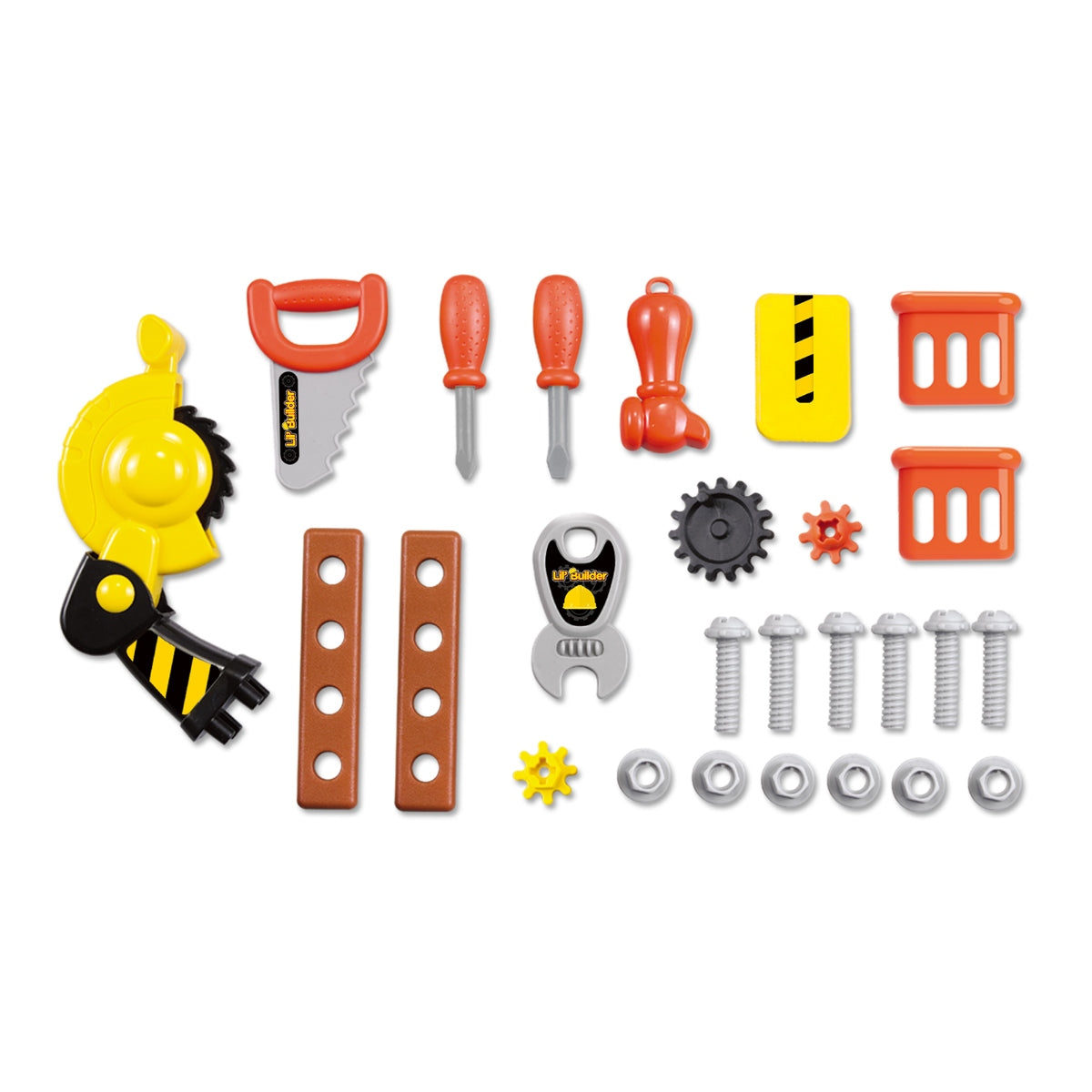 Lil’ Builder Suitcase Playset – 36 Piece Kids Construction Role-Play Kit